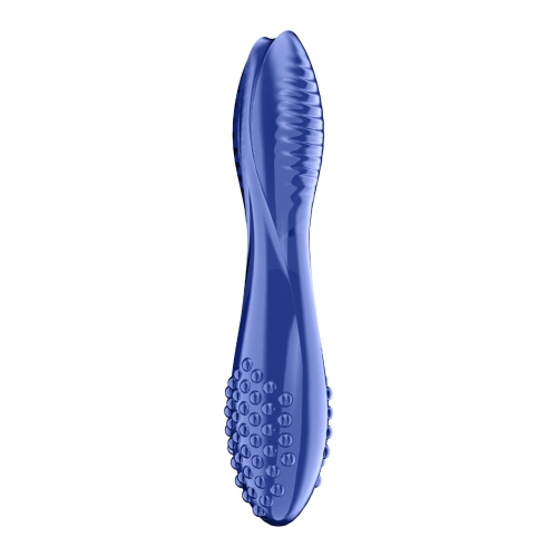 Двусторонний стеклянный дилдо синий Satisfyer Dazzling Crystal 2 - 2