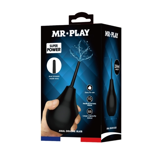 Анальный душ черного цвета Lybaile MR PLAY BLKC объем 224 мл - 8