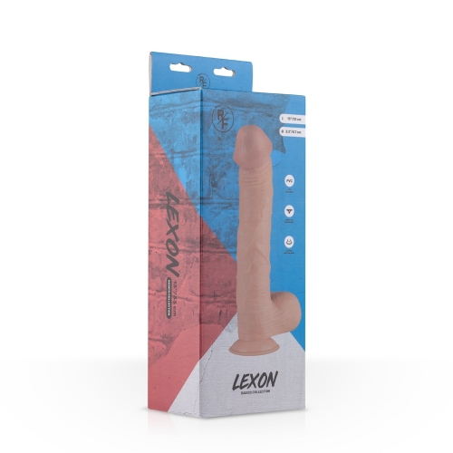 Огромный фаллоимитатор реалистичный на присоске бежевого цвета EasyToys Lexon длина 330 мм - 2