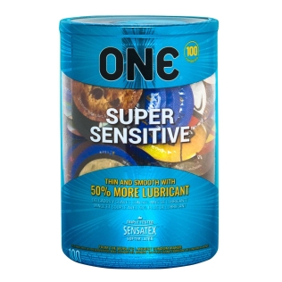 Набір презервативів із ультратонкого матеріалу ONE Super Sensitive 100 штук
