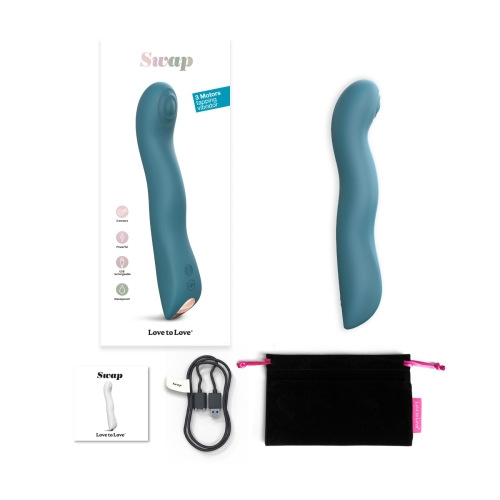 Вібратор зігнутої форми для точки G зеленого кольору Love To Love Swap Teal Me - 6