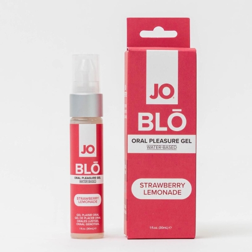 Оральний лубрикант на водній основі зі смаком полуничного лимонаду System JO BLO - Strawberry Lemonade 30 мл - 3