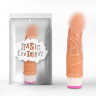 Вибратор с венами реалистичный телесного цвета Chisa Stud Rod
