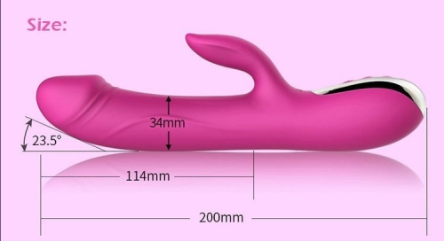 Вібратор-пульсатор силіконовий зі стимуляцією клітора Leten Automatical Thrusting Vibrator з підігрівом 10 режимів - 9