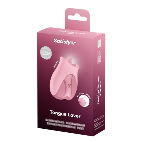 Клиторальный вибратор с подвижным язычком розовый Satisfyer Tongue Lover - 5