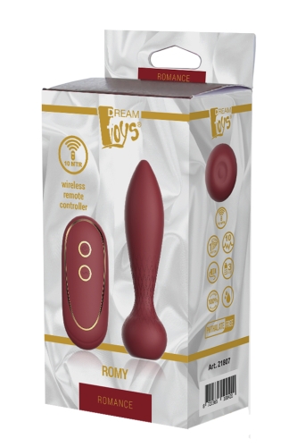 Анальний вібратор червоного кольору з дистанційним керуванням Dream Toys Romance Romy - 2