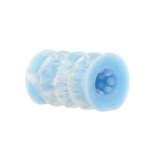 Мастурбатор у віброкуль для чоловіків силіконовий синій Addiction Reversible Stroker - 4