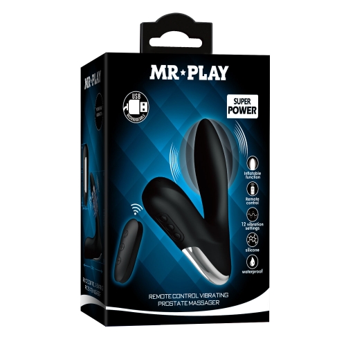 Вибромассажер простаты расширяющийся с пультом ДУ черный LYBAILE Mr. Play Remote Control Vibrating Prostate Massager - 8