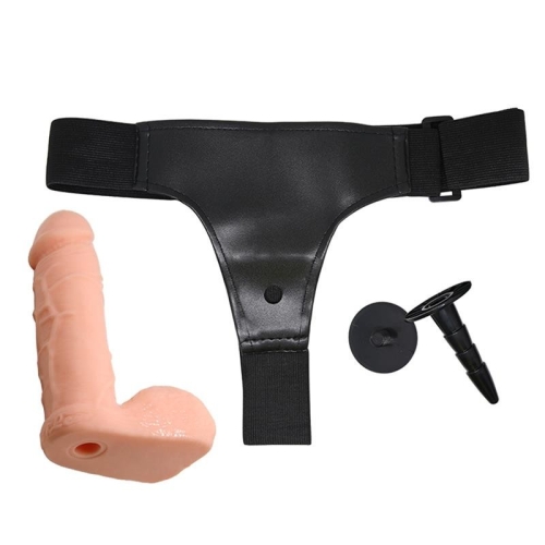 Страпон з мошонкою реалістичний ремінний тілесний Latetobed ​​Flaxy Strap-On Harness Detachable Flexible Dildo - 3