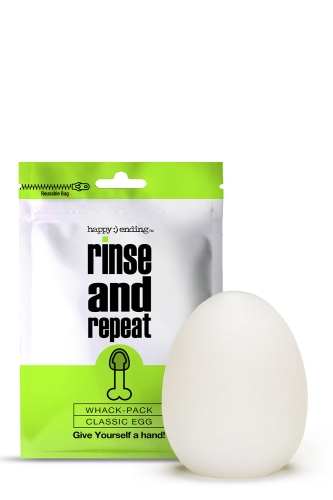 Мастурбатор яйце білого кольору Happy ending Rinse and repeat whack pack egg - 1