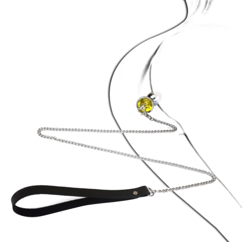 Металева анальна пробка Art Of Sex Metal Anal Plug with Leash size L з повідцем - 2