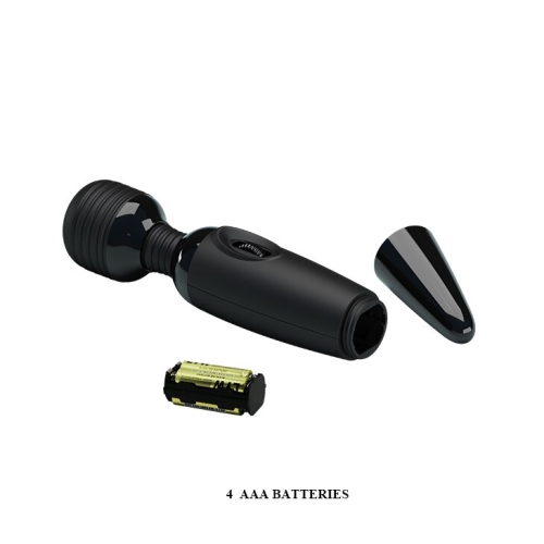 Вибромассажер микрофон для интимных мест чёрный Pretty Love Power Wand BW-055009 - 9
