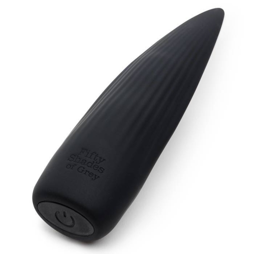 Вібратор для стимуляції клітора чорного кольору Fifty Shades of Grey Sensation Flickering Tongue Vibrator - 3