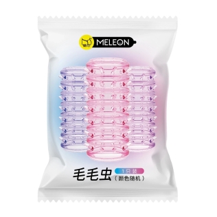 Насадка-пролонгатор на пенис с рельефными мягкими шипами MELEON Caterpillar 