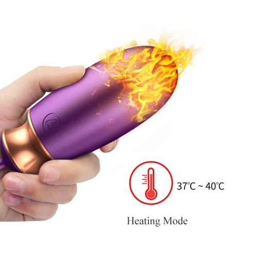 Віброяйце з підігрівом і пультом ДУ силіконовий фіолетовий Vibrating Love EGG USB - 6