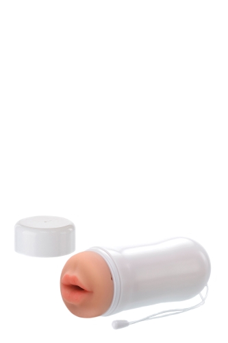 Мастурбатор ротик тілесного кольору Happy ending Shower stroker self lubricating Mouth - 6