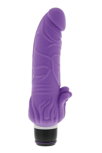 Вібромасажер силіконовий фіолетовий Dream toys Purrfect silicone classic - 1