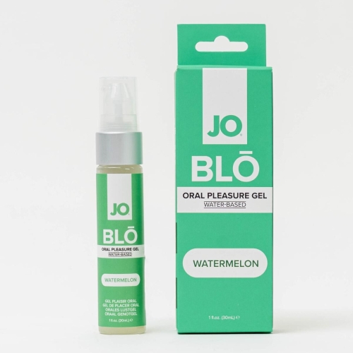 Оральный лубрикант на водной основе со вкусом арбуза System JO BLO - Watermelon 30 мл - 3
