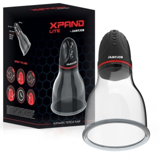 Вакуумная помпа для мошонки прозрачная Jamyjob Xpand Lite Automatic Testicle Pump