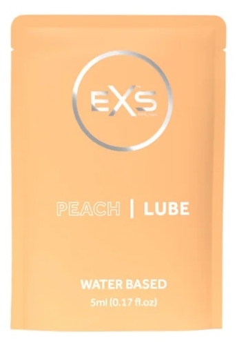 Ароматизований універсальний гель лубрикант з ароматом персика EXS Lube 5 мл - 1
