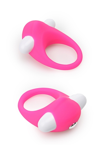 Эрекционное кольцо с вибростимуляцией клитора розовое LIT-UP SILICONE STIMU RING 6 - 1