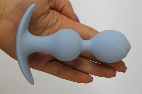 Анальна пробка силіконова SWEET TOYS L 110 мм d 35 мм колір блакитний - 2
