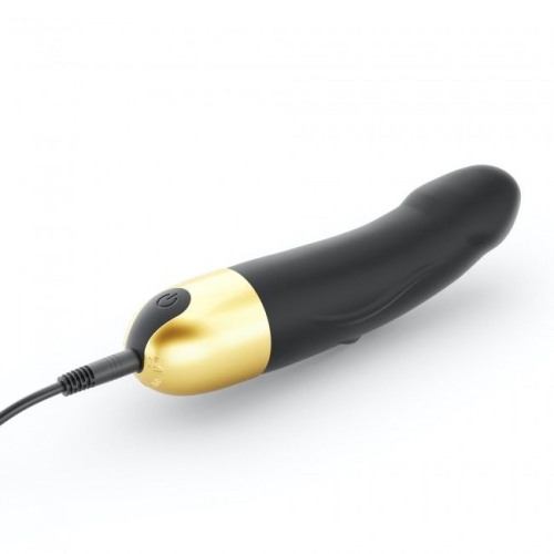 Вибратор для точки G водостойкий черный Dorcel Real Vibration S Gold - 2