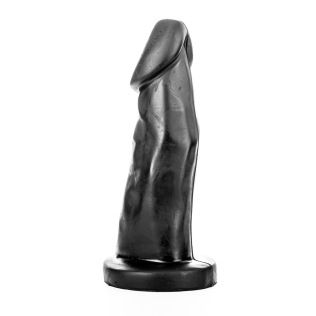 Фаллоимитатор реалистичный гелевый черный All Black AB38