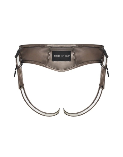 Трусики для страпона чорні Strap-On-Me Leatherette HARNESS DESIROUS - 4