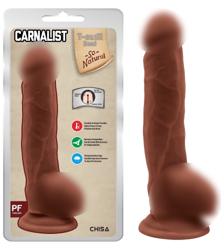 Фалоімітатор реалістичний на присоску тілесний з мошонкою CHISA Carnal Pleasure - 1