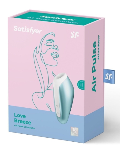 Миниатюрный вакуумный вибратор для клитора голубой Satisfyer Love Breeze Ice - 3