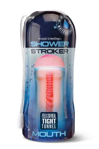 Мастурбатор ротик тілесного кольору Happy ending Shower stroker self lubricating Mouth - 2
