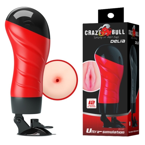 Мастурбатор анус з вібрацією на присоску CRAZY Bull DELIA - 1