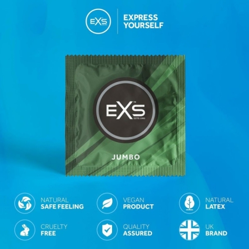 Презервативы королевского размера латексные Exs Jumbo 5 штук - 2