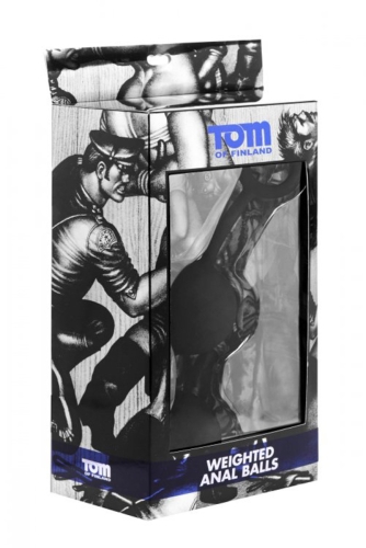 Анальні силіконові кульки чорні Tom of Finland Weighted, 630 г - 3