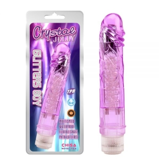 Вібратор реалістичний фіолетового кольору Chisa Glitters Boy