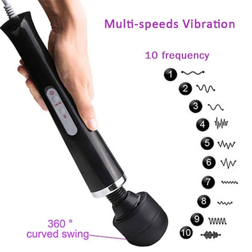 Вібромасажер Ванд у формі мікрофона фіолетового кольору Boss series Magic Massager - 6
