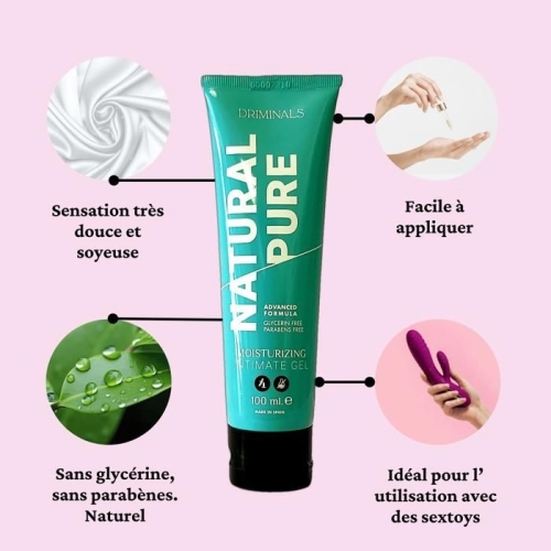 Лубрикант на водяній основі для чутливої ​​шкіри Driminals Natural Pure 100 мл - 4