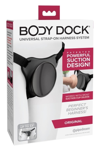 Трусики для страпона с присоской чёрные Pipedream Body Dock Original - 6