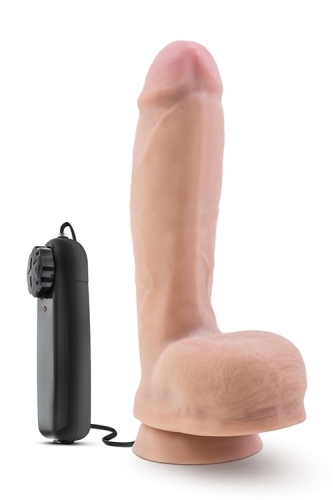 Реалістичний вібромасажер на присоску з пультом ДУ Blush X5 Plus king dong 8inch vibrating cock - 3