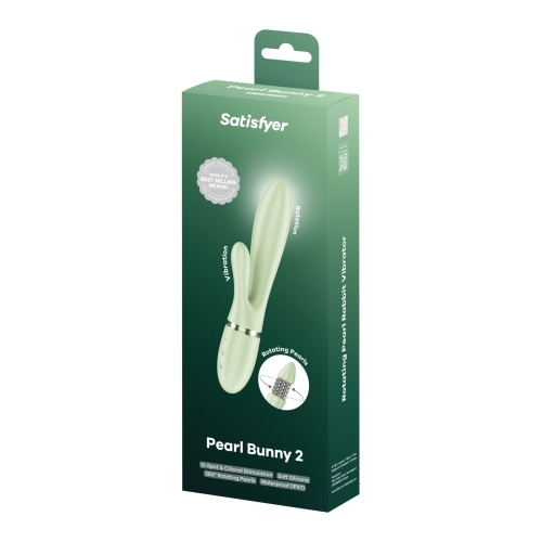 Вибратор-кролик с жемчужным массажем салатовый Satisfyer Pearl Bunny 2 Light Green - 8