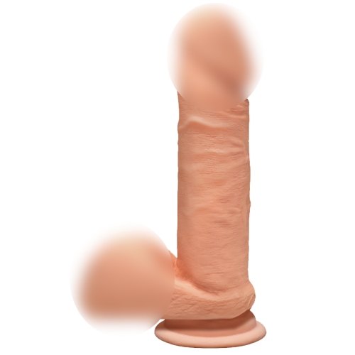 Фалоімітатор 17,8 см/4,5 см реалістичний на присоску Doc Johnson The D-Perfect D-7 Inch With Balls-ULTRASKYN з яєчками - 1