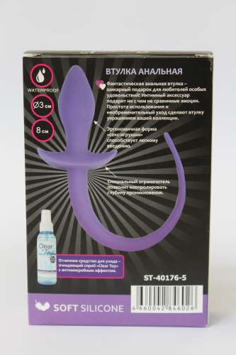 Втулка анальная фиолетовая L 80 мм D 32 мм SWEET TOYS - 5