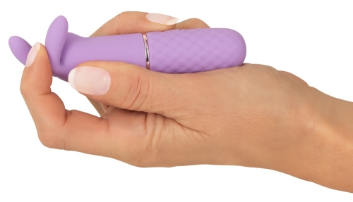 Мини клиторальный вибратор c мягкими виброушками фиолетового цвета Soft Silicone Cuties - 7
