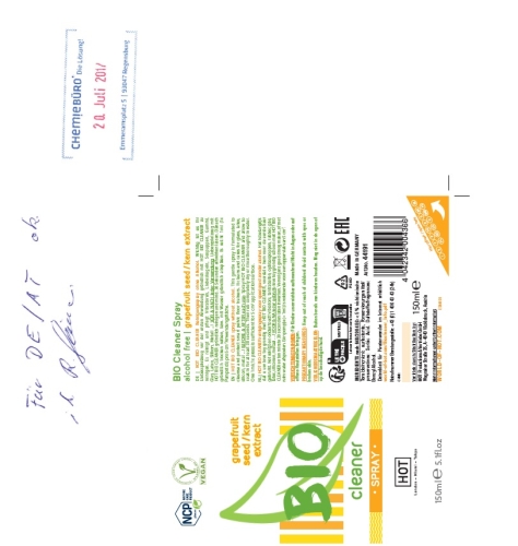 Очищувач спрей для іграшок на екстракті кісточок грейпфрута Hot Bio Cleaner Spray 150 мл - 4
