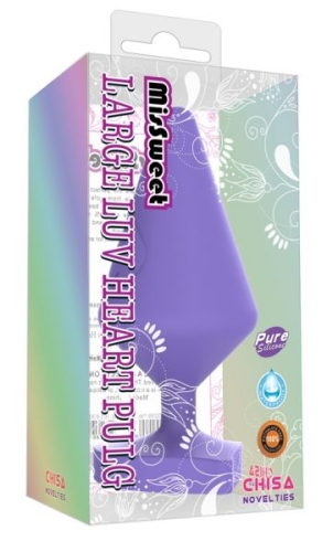 Анальный плаг сиреневый CHISA Large Luv Heart Plug - 4