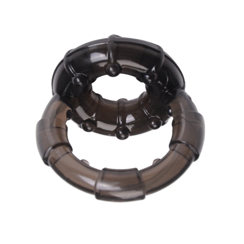 Эрекционное кольцо для пениса черного цвета Chisa Dual Enhancement Ring - 2