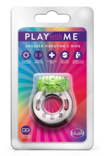 Ерекційне віброкільце зеленого кольору Blush PLAY WITH ME AROUSER - 2