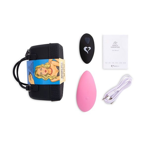 Вібратор в трусики з пультом ДУ рожевий з сумочкою чохлом FeelzToys Panty Vibrator - 6