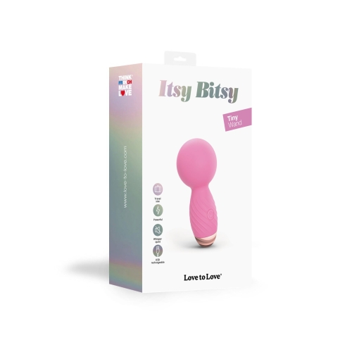Міні вібромасажер Ванд універсальний рожевого кольору Love To Love Itsy Bitsy - 6